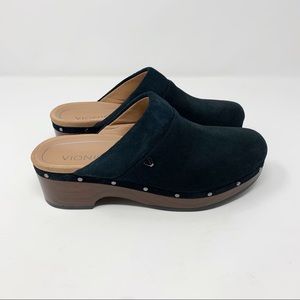 Vionic Kacie Clog Black Suede Size 7